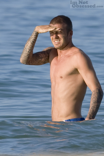 David Beckham à la plage